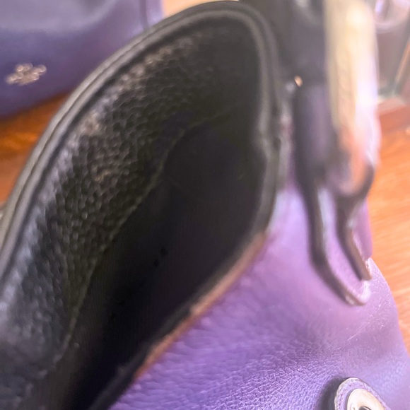 COACH 36468 Edie 31 Shoulder Bag In Pebble Leather - VIOLET/SILVER - Picture 9 of 12